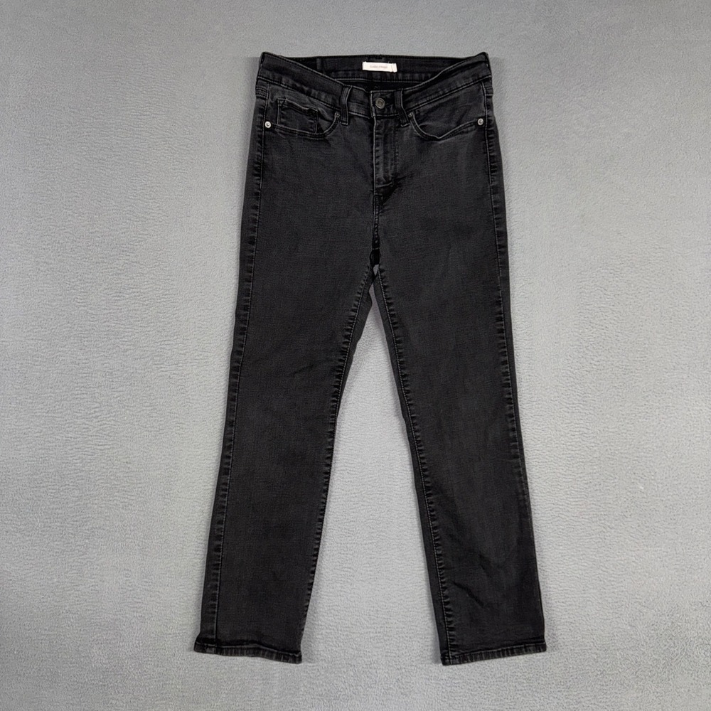 Levis Jeans Womens 6 Short Black Classic Straight Stretch Denim Cotton Western